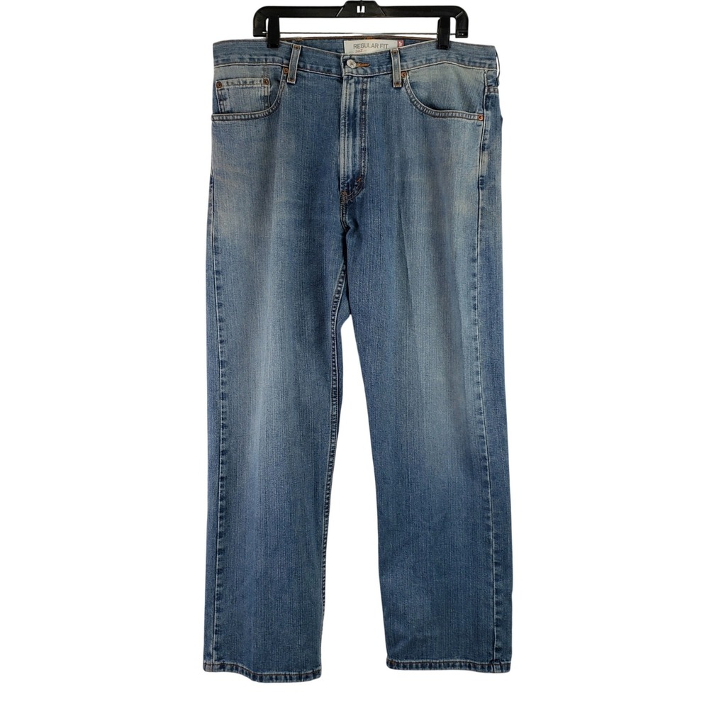 VTG Levi's 505 Regular Fit Jeans Mens 38x30 Blue Denim Straight Leg Classic Y2K